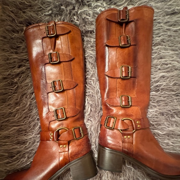 Jo Ghost Leather Mostro Moto Boots-NEW